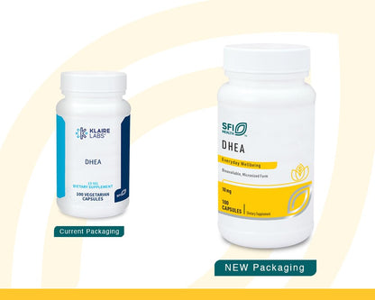 SFI Health Klaire Labs DHEA 10 mg – Micronized Dehydroepiandrosterone (DHEA) – Soy-Free, Hypoallergenic – 100 Capsules