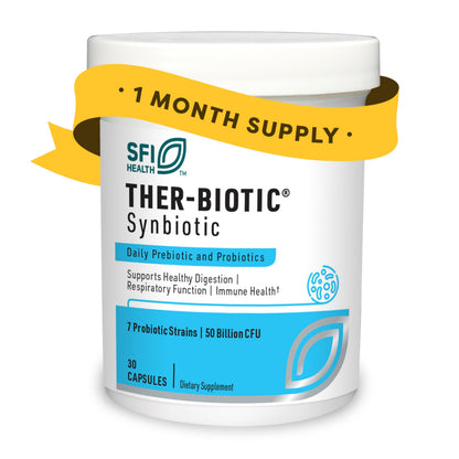 SFI Health Ther-Biotic Synbiotic – Daily Probiotic with Low FODMAP Prebiotic (30 Capsules)