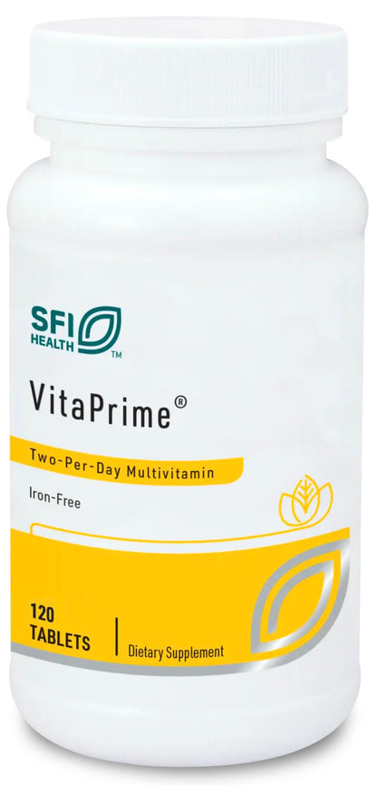 SFI Health VitaPrime Iron Free Multivitamin – Two-Per-Day Nutrient Support (120 Tablets)