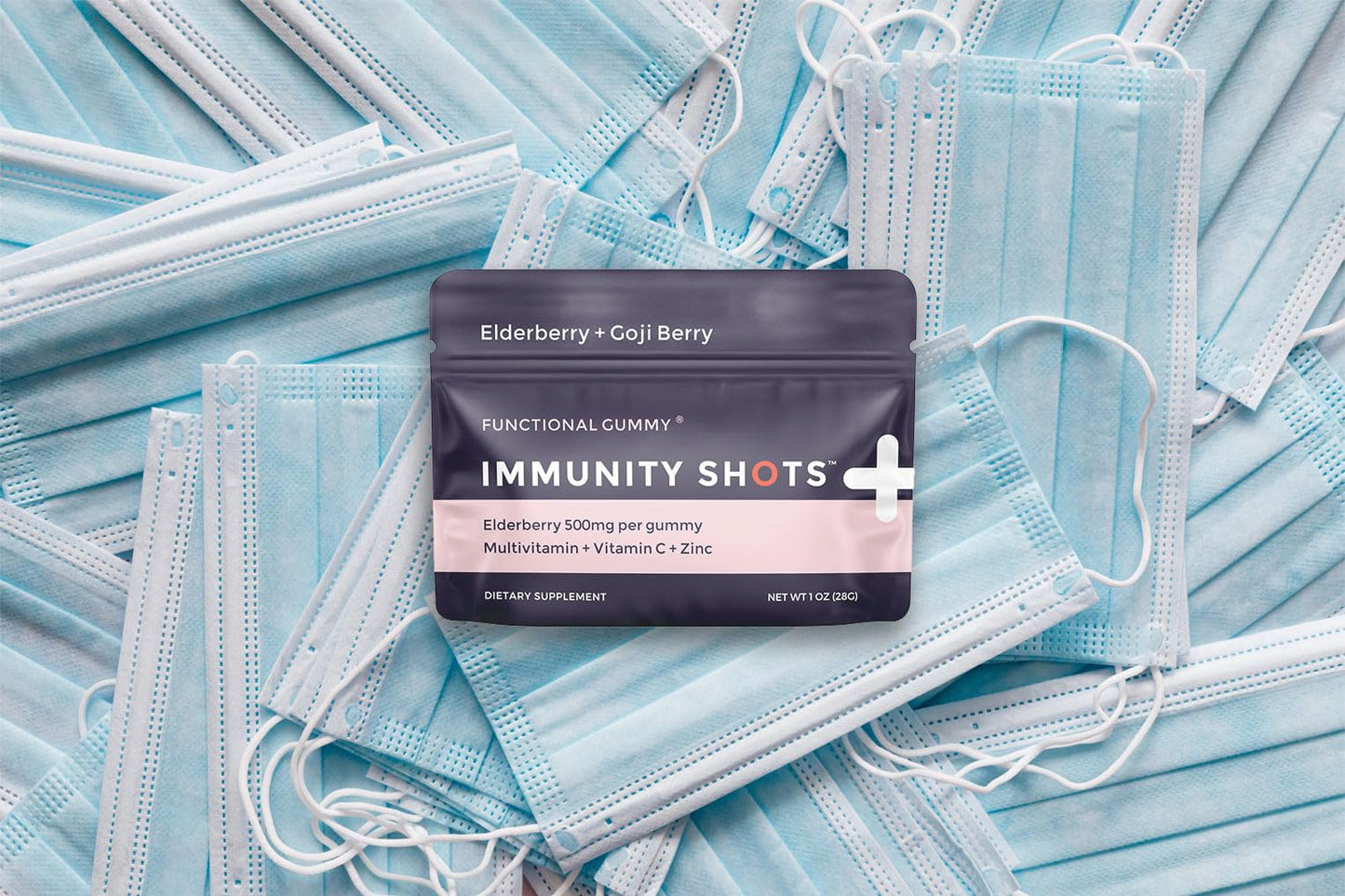 SGC Immunity Shots – Elderberry & Goji Berry 500mg Gummies | 12-Pack (4 Gummies/Pack) – Vegan, Gluten Free, Made in USA