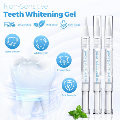 Teeth Whitening Kit for Sensitive Teeth - 16 LED Light, 30 Min - Pink