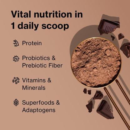 Shakeology 0g Added Sugar Plant-Based Protein Powder with Vitamins & Minerals – Gluten-Free Chocolate Shake, 30 Servings