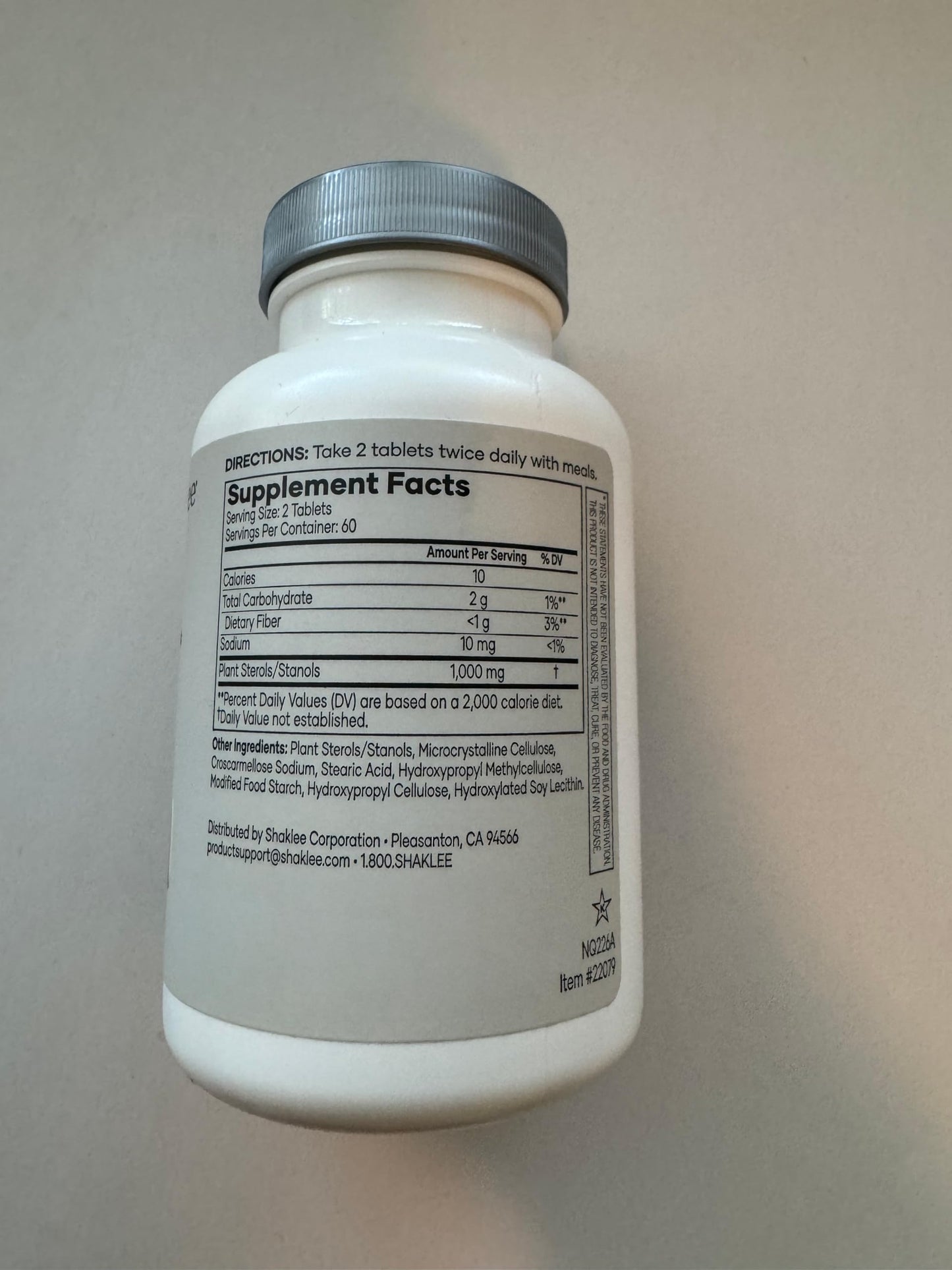 Shaklee Cholesterol Complex: Plant-Based Formula - 120 Tablets