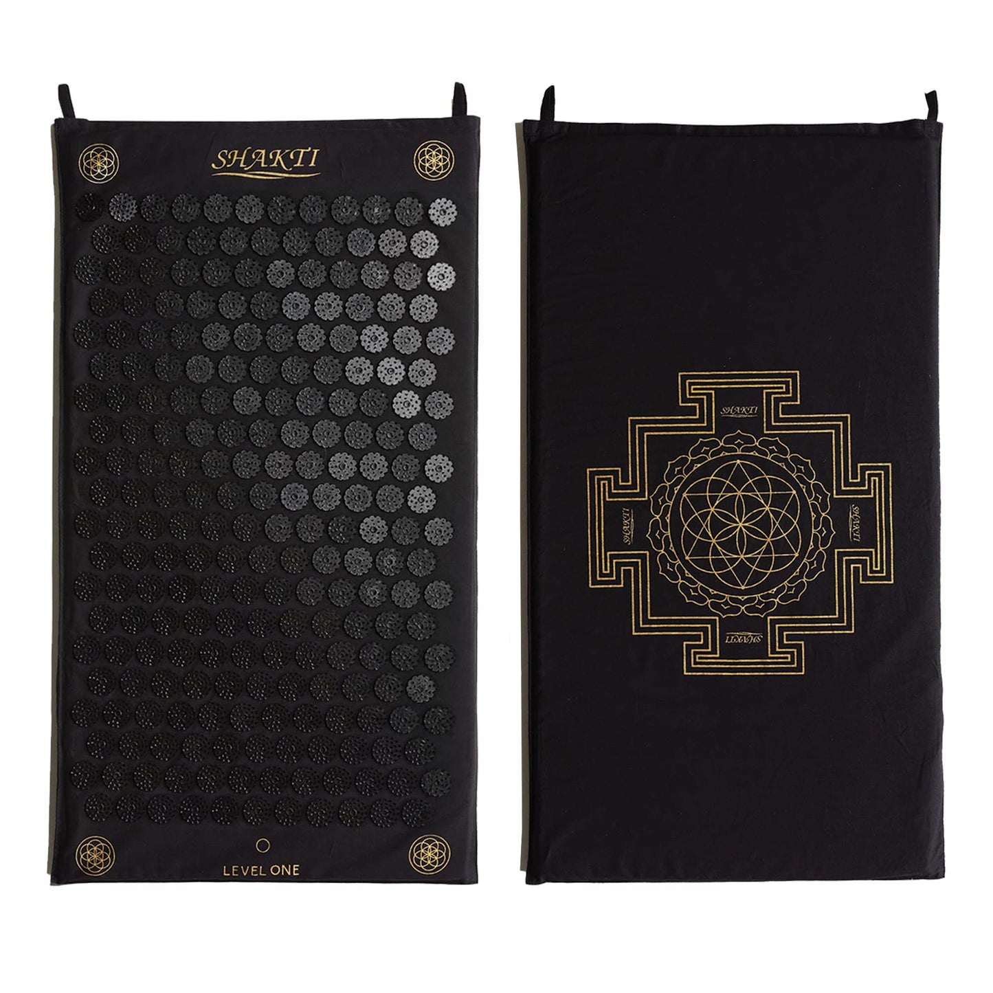 ShaktiMat Acupressure Mat – Relaxation, Sleep & Muscle Relief (Level 1, Shakti Black)