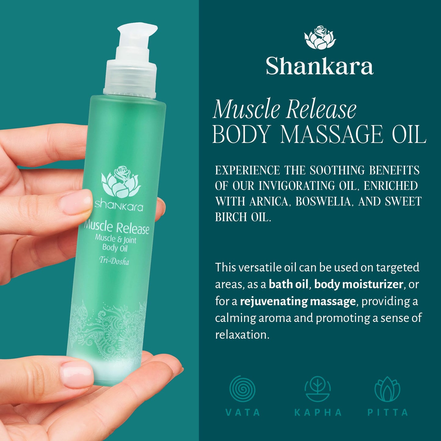 Shankara Massage Oil for Sore Muscle Relief – Lavender & Arnica (100 ml)