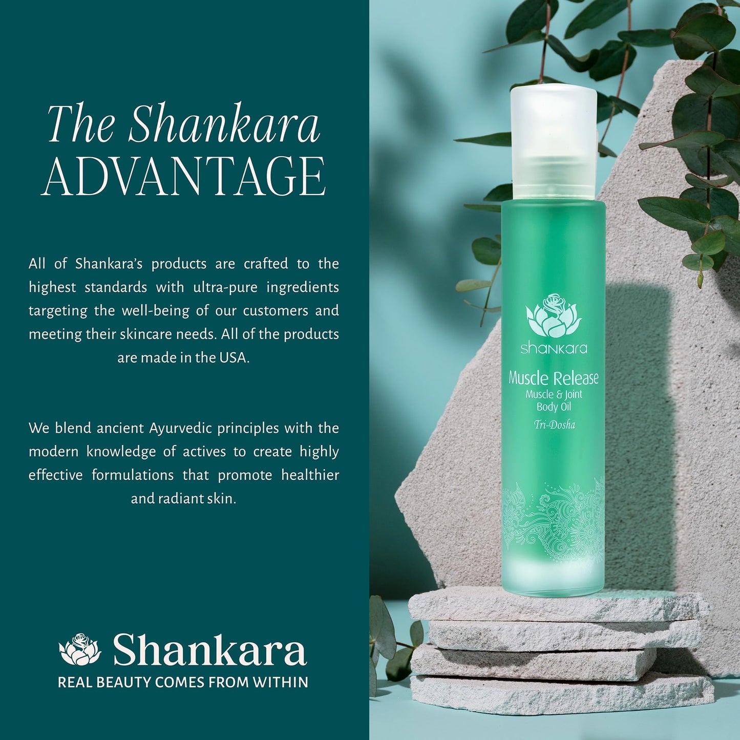 Shankara Massage Oil for Sore Muscle Relief – Lavender & Arnica (100 ml)