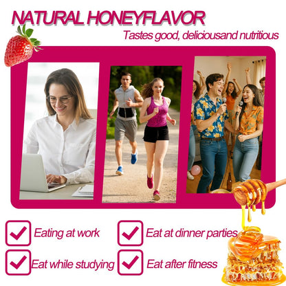 Shilajit Honey Sticks for Women – Strawberry Flavor | Energy, Balance & Focus | 30 Sticks
