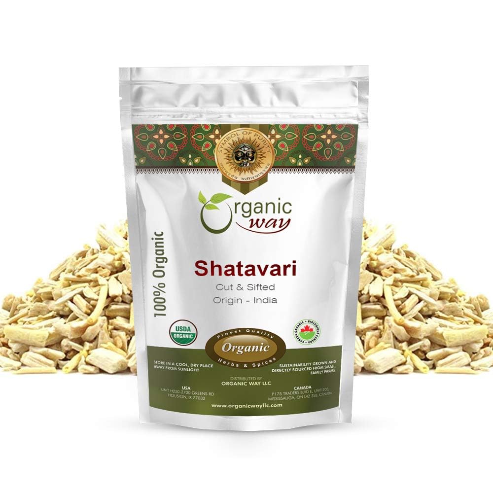 Shatavari Cut & Sifted - Organic, Kosher | Raw, Vegan, Non-GMO | USDA Certified | India 2 oz