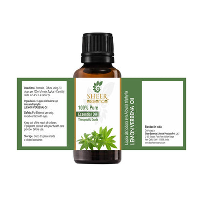 Sheer Essence Lemon Verbena Oil 15 ML | 100% Pure, Therapeutic Grade