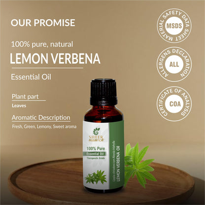 Sheer Essence Lemon Verbena Oil 15 ML | 100% Pure, Therapeutic Grade