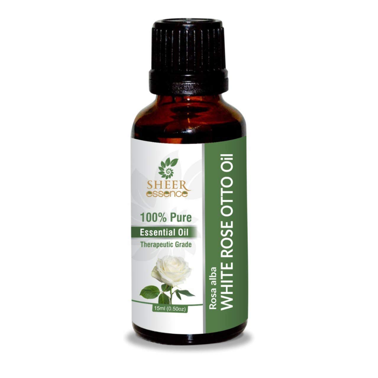 Sheer Essence White Rose Otto Oil 15 ml – 100% Pure Rosa Alba Essential Oil | Therapeutic Grade