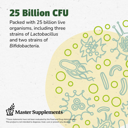 Master Supplements Granular Theralac Probiotic Powder – 25B CFU, 40 Servings, Vegan & Gluten Free