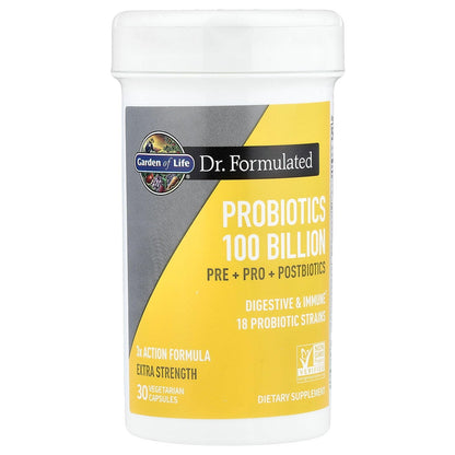 Garden of Life Dr Formulated Once Daily Probiotics – 100B CFU, 3-in-1