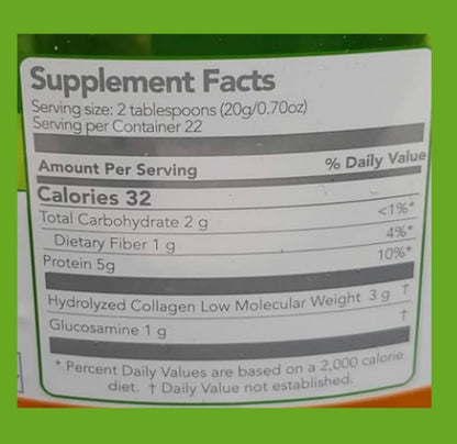 Sheló NABEL Hydrolyzed Collagen with Glucosamine – Key Lime Flavor, 15.87 oz
