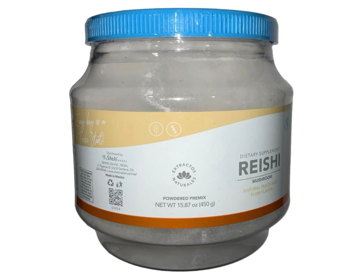 Sheló NABEL Reishi Mushroom Powder Premix – 15.87 oz (450 g) Natural Peach & Plum