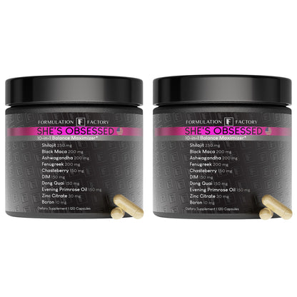 Formulation Factory She's Obsessed: 10-in-1 Hormone Balance Maximizer – 240 Count (Pack of 2)