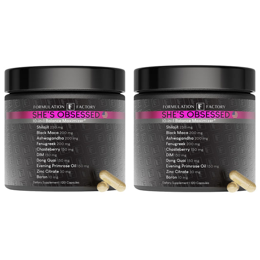 Formulation Factory She's Obsessed: 10-in-1 Hormone Balance Maximizer – 240 Count (Pack of 2)