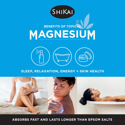 ShiKai Magnesium Body Ease Spray (3.75 oz) – Fragrance Free Topical Magnesium