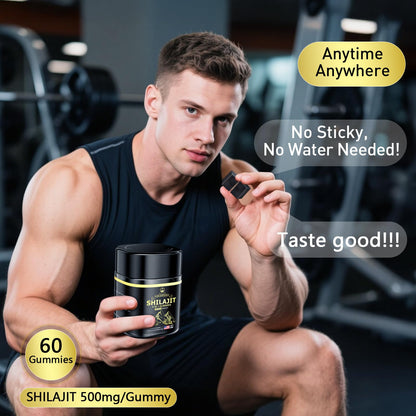 Pure Himalayan Shilajit Gummies with Ashwagandha – 120 Count