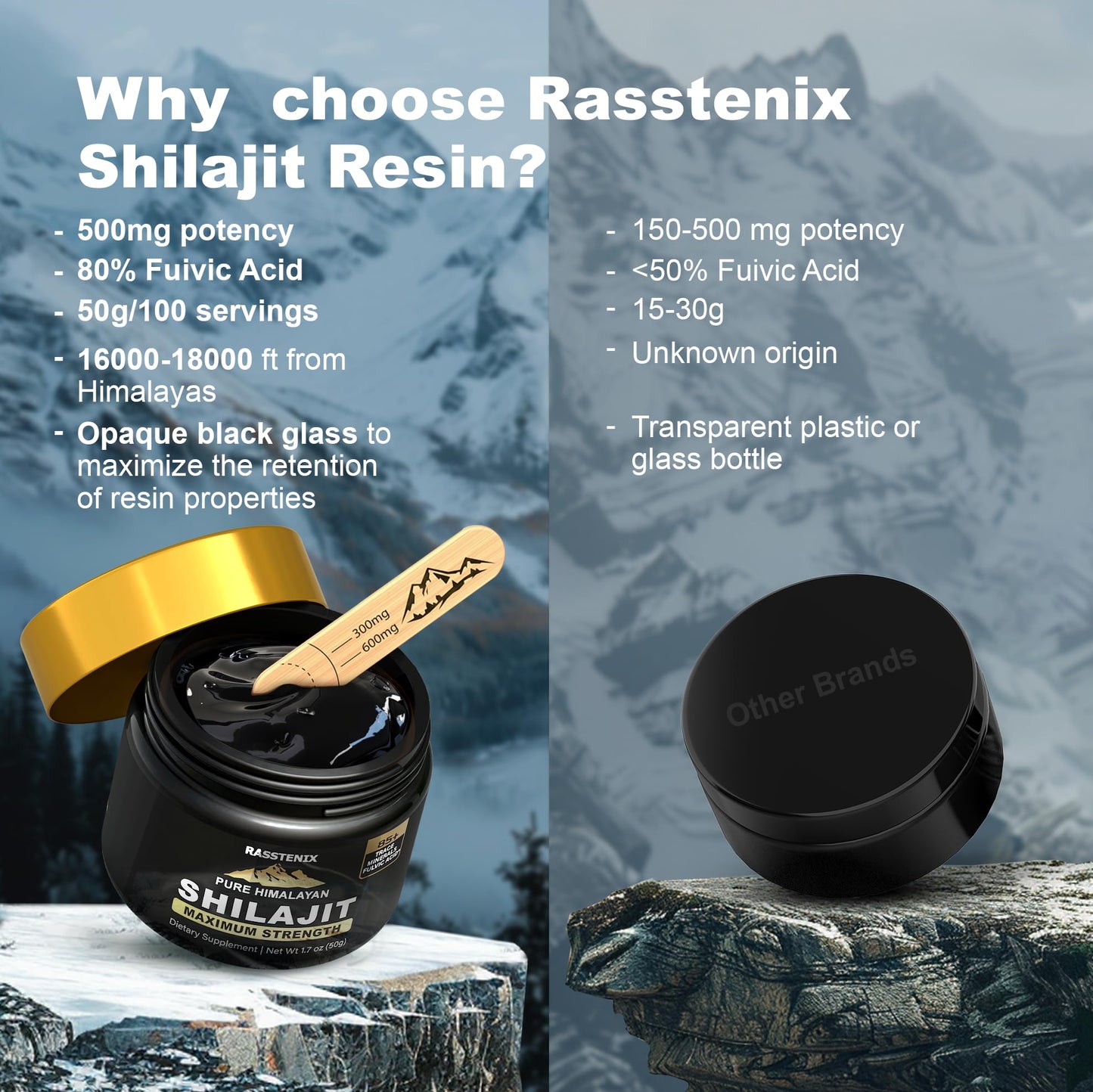 Shilajit Resin – Himalayan Organic Shilajit, 85+ Minerals, Energy & Immunity