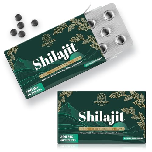 30,000 MG Shilajit Tablets – Himalayan Organic, Fulvic Acid & 85+ Minerals (Lab-Tested) – 120 Count