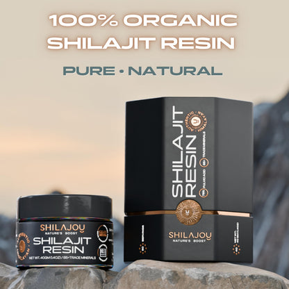 SHILAJOY Organic Shilajit Resin – Himalayan Gold, >75% Fulvic Acid, 85+ Minerals (40g)