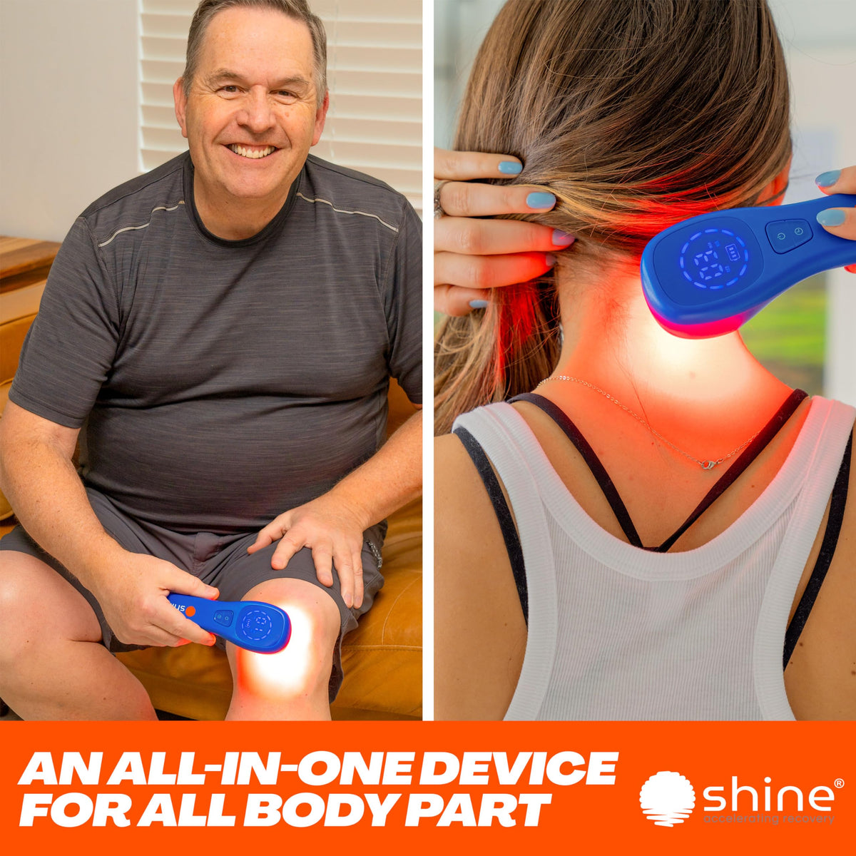 SHINE Relief DEEP RED/NIR Plus – 660nm & 850nm Light Therapy for Skin Health & Recovery