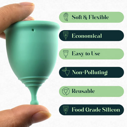 SHORDY Reusable Menstrual Cups (Small & Large) – 100% Silicone