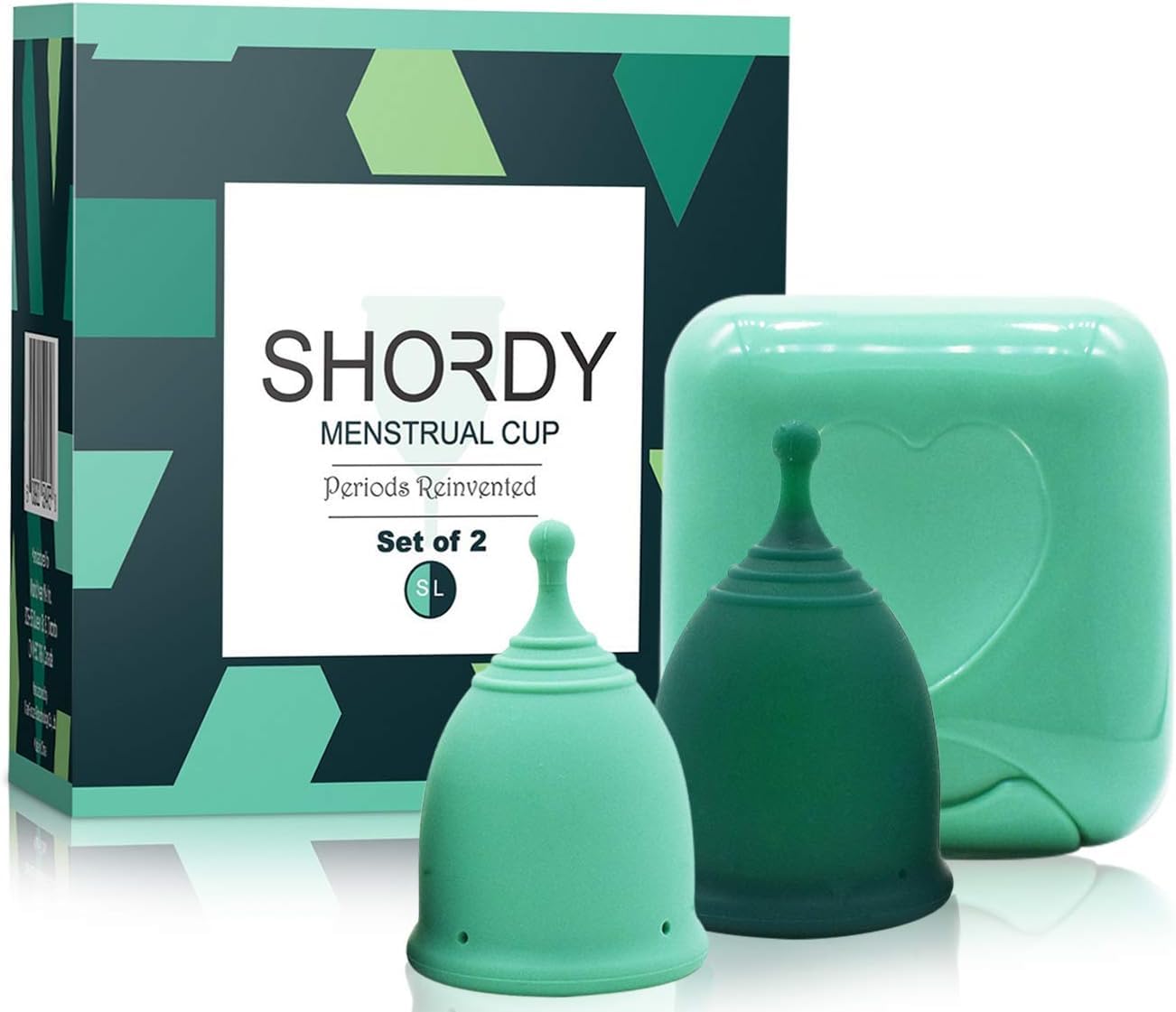 SHORDY Reusable Menstrual Cups (Small & Large) – 100% Silicone
