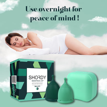SHORDY Reusable Menstrual Cups (Small & Large) – 100% Silicone