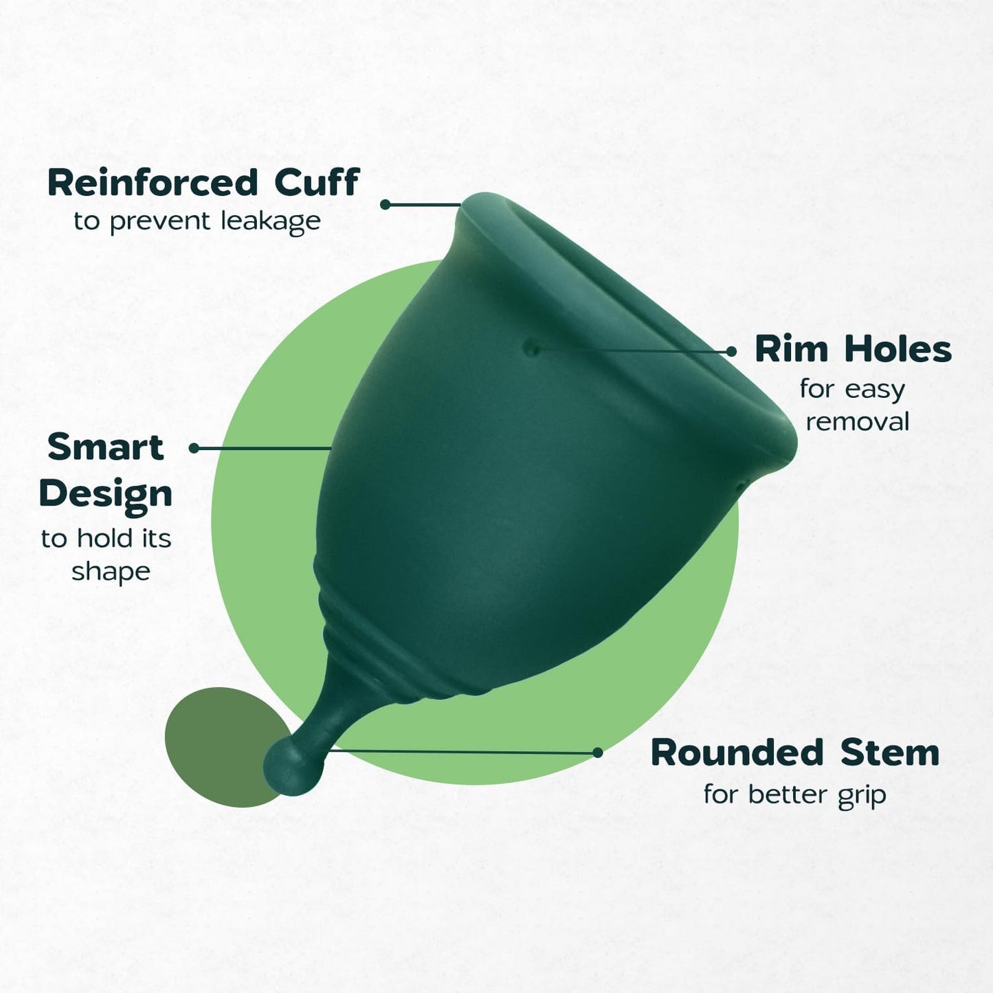 SHORDY Reusable Menstrual Cups (Small & Large) – 100% Silicone