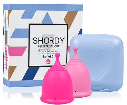 SHORDY Menstrual Cups Set of 2 – Small & Large, Reusable & Eco-Friendly