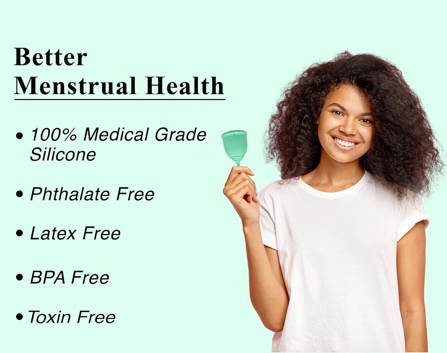 SHORDY Reusable Menstrual Cup (Small) – 2-Pack, 100% Silicone, Eco-Friendly