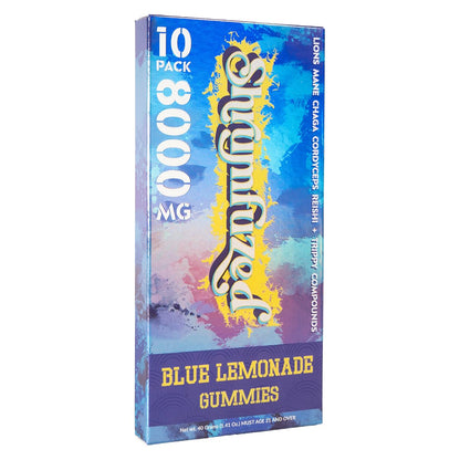Shrumfuzed Proprietary Nootropic Gummy 8000mg – Lion’s Mane, Reishi, Chaga, Cordycep Nootropic Tripee Mushroom Blend (10, Blue Lemonade)