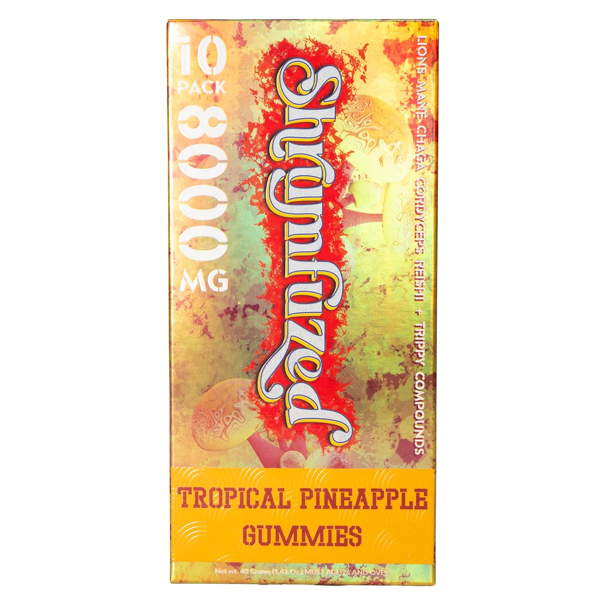 Shrumfuzed 8000mg Nootropic Gummies - Lion's Mane, Reishi, Cordyceps, Chaga | Tropical Pineapple