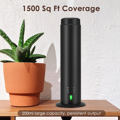 SHXMZS Waterless Scent Essential Oil Diffuser - 200ml, Covers 1500 sq ft, Black