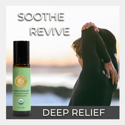 Silk Road Organic Muscle Relief Roller – USDA Organic Peppermint & Ginger 10 ml