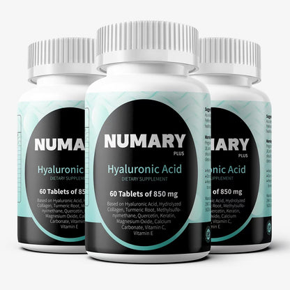 SILKMYST Hyaluronic Acid with Hydrolyzed Collagen, Turmeric, MSM & Vitamin C – 180 Tablets (6-Month Supply)