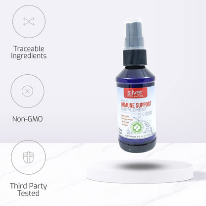 Silver Biotics Patented Multivalent SilverSol Technology | Ag₄O₄ 10 PPM Immune Support | Bio-Hacking Immune Building Natural Support | 4 oz. Sprayer