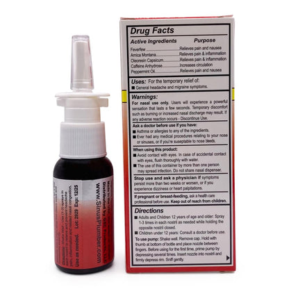 Sinus Plumber Headache Nasal Spray – Headache Formula | 100% Natural