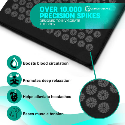 Sivan Health Acupressure Mat & Pillow Set – Stress Relief, Back & Neck Pain