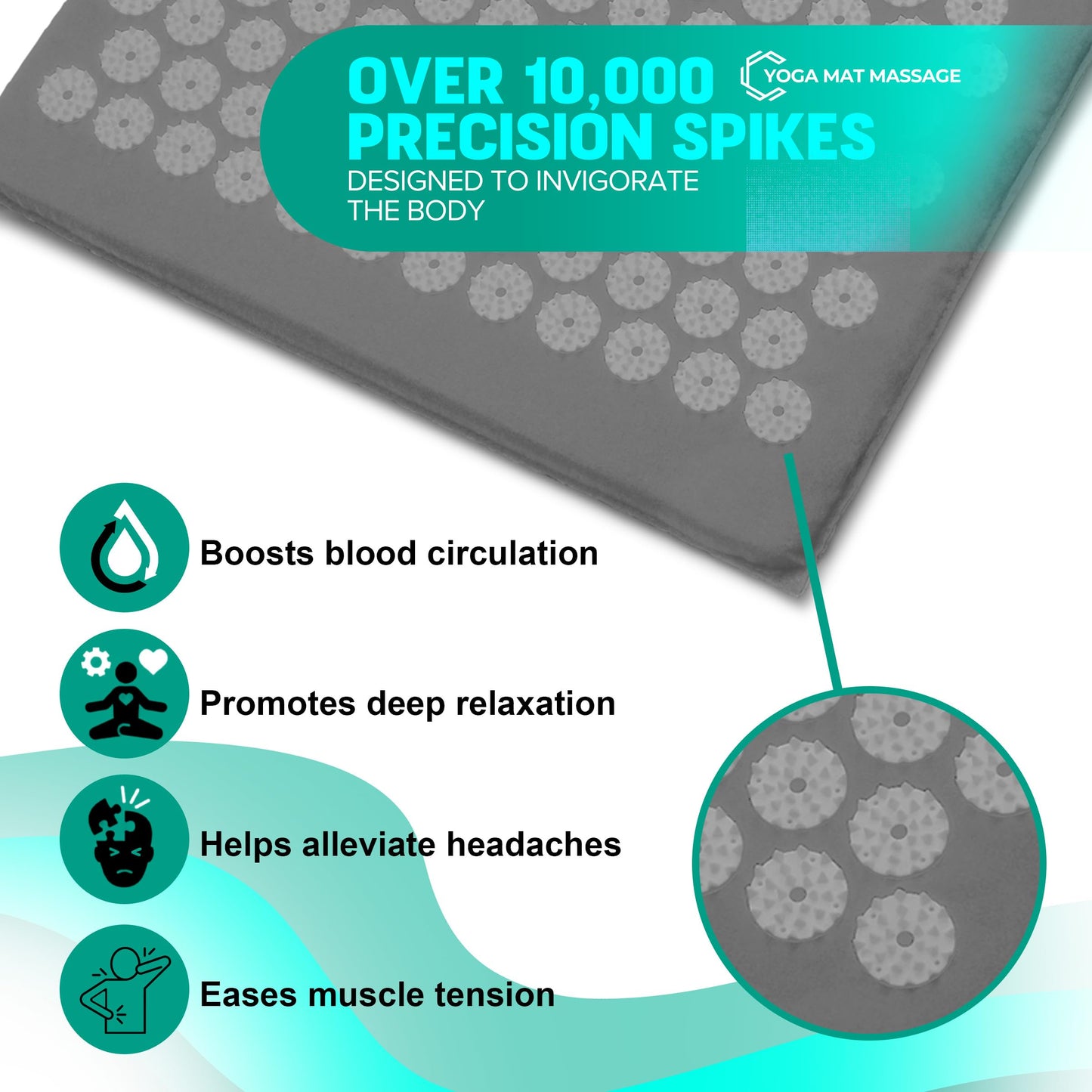 Sivan Health Acupressure Mat & Pillow Set – Grounding for Stress & Pain