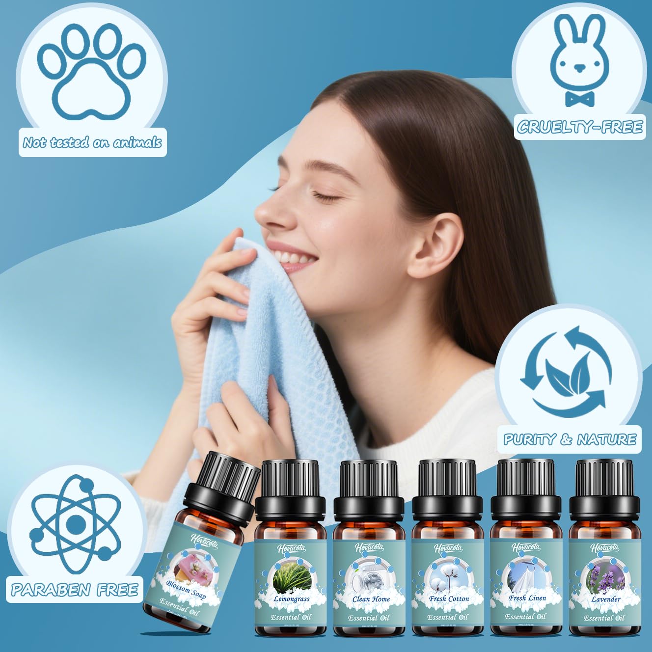 Laundry Essential Oils Set – Diffuser Oils for Home & DIY Fragrances