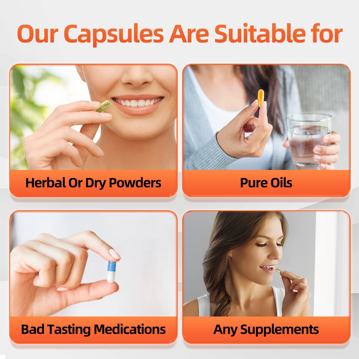 000 Capsules Separated 1000 Count – Premium Vegan Empty Capsules Size 000 (2 Bags) for DIY Filling