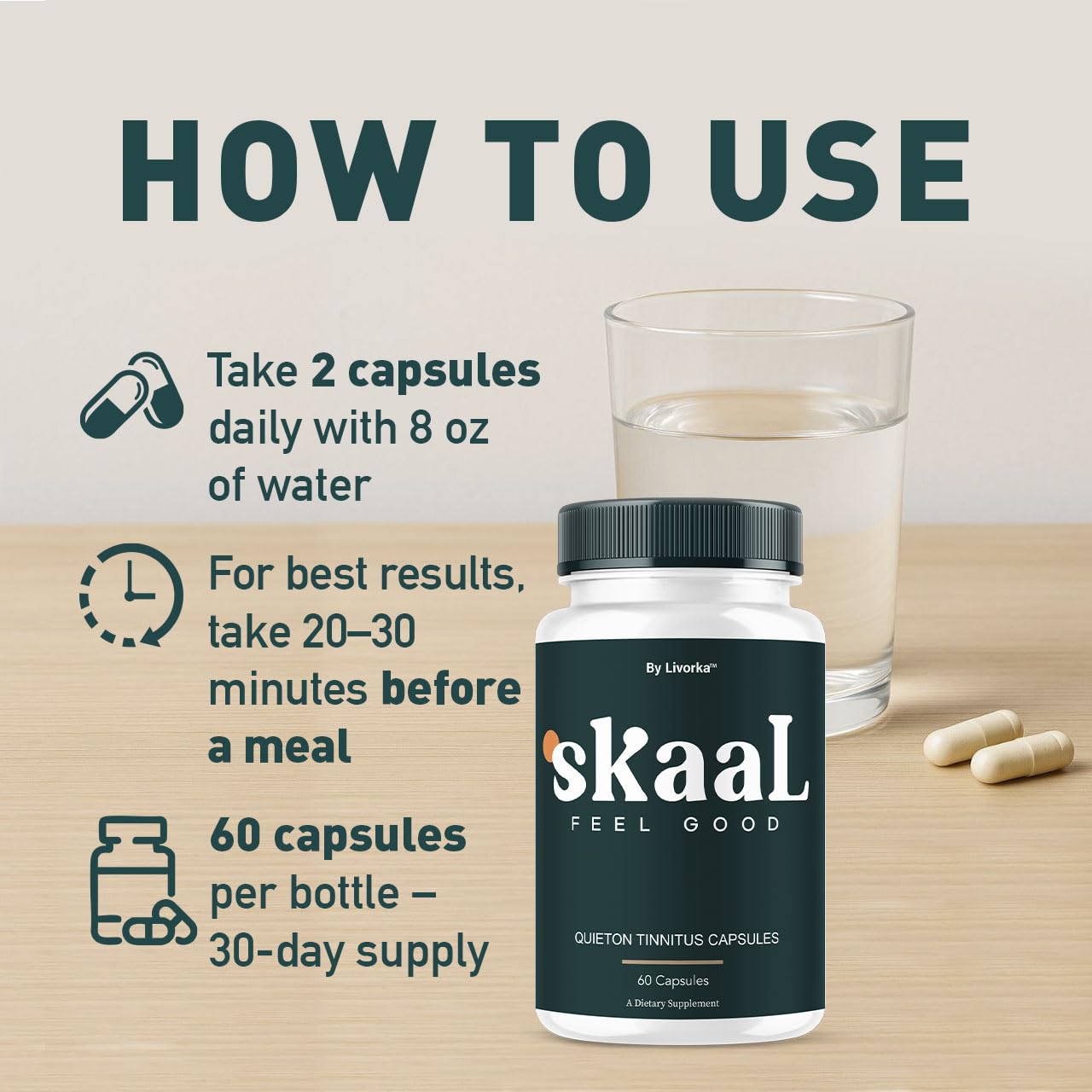 (3 Pack) Skaal Capsules – Tinnitus Support & Wellness