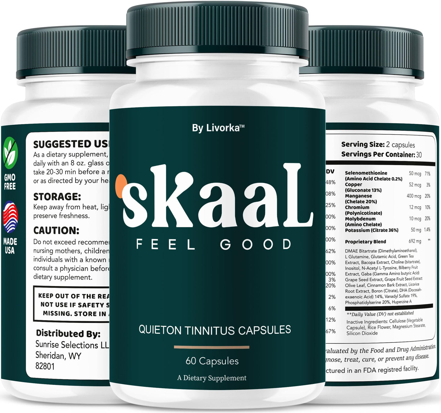 (3 Pack) Skaal Capsules – Tinnitus Support & Wellness