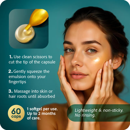 Skin & Hair Gain – 2-in-1 Topical Capsules with Vitamin E & Aloe Vera