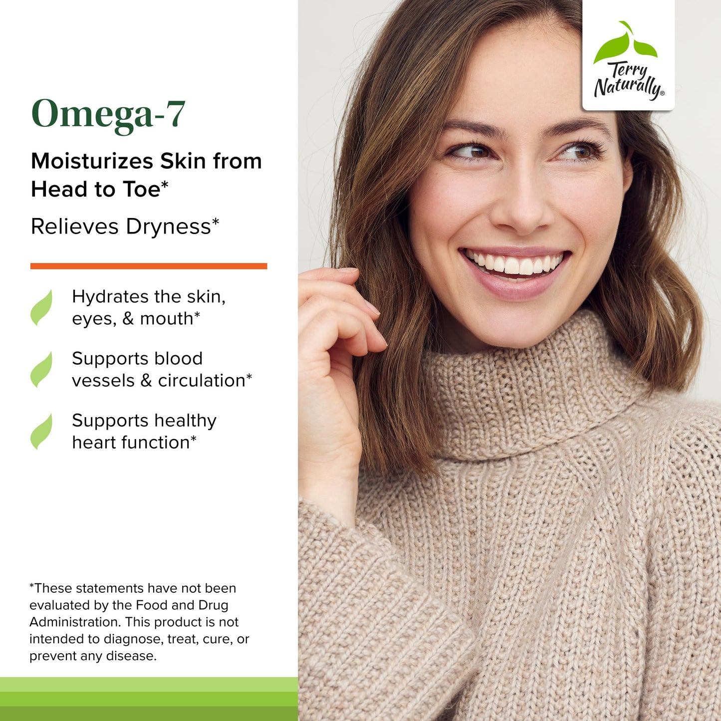 Terry Naturally Omega-7 - Skin Health Support | 60 Softgels