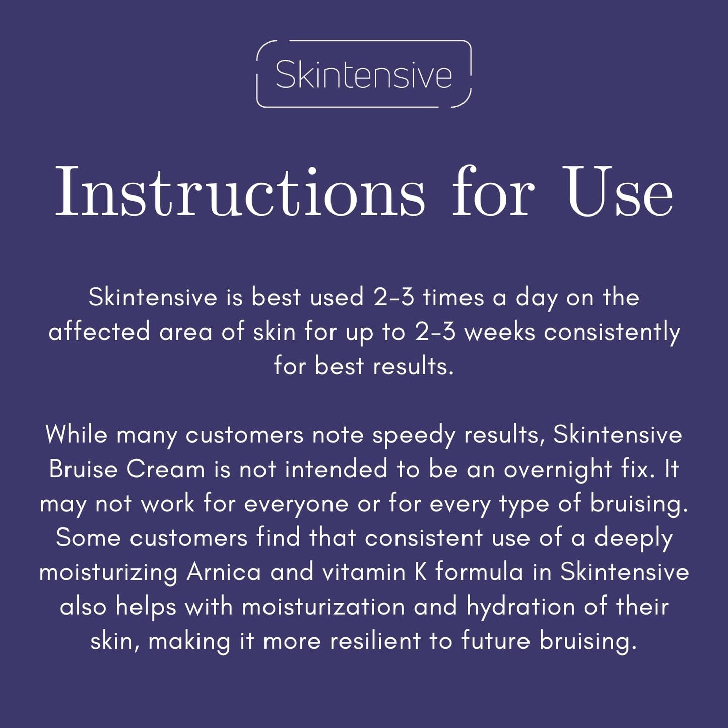 SKINTENSIVE Arnica Bruise Cream for Thin Skin – Moisturizing with Vitamins K, C & E (4 oz)