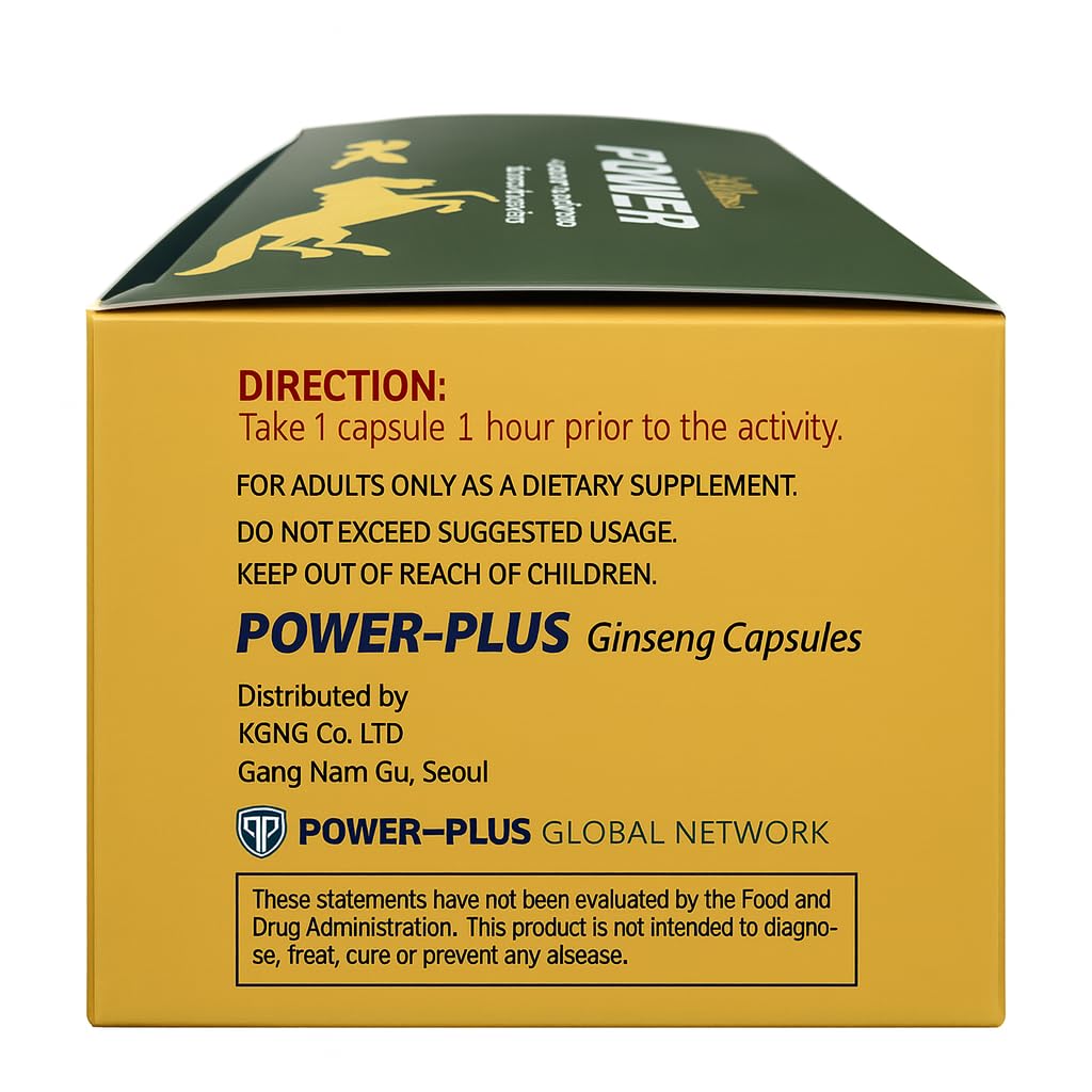 Skydia Power Plus Super - Ginseng Root Korean Red Ginseng Capsule (36 Capsule, Regular) | POWER-PLUS Botanical Blend